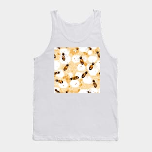 Honeycomb and Bee Pattern 13 Tank Top